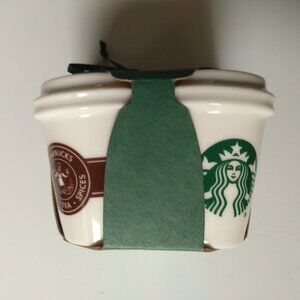 Starbucks 4 Pack Siren 2016 Christmas Porcelain Mini To Go Cup Ornaments